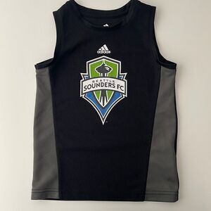 Adidas Seattle Sounders FC soccer tank top.  Size Boys Small. Size Boys 4.